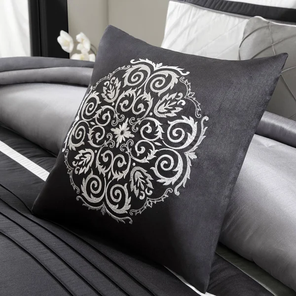 Porch & den Denvers 7-Piece Comforter Set - Grey - California King