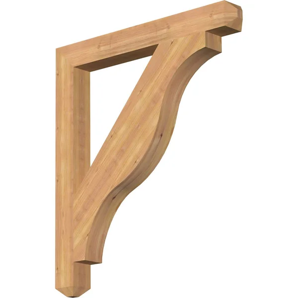Ekena Millwork 3 1/2x22W x 32x22D x 36x22H Funston Craftsman Smooth BRACKET - Western Red Cedar