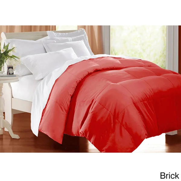Blue Ridge Home Fashions All Season 233 TC Cotton Solid Color Down Alternative Comforter White King