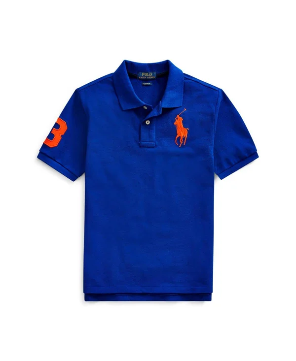 Big Boys Classic Fit Mesh Polo Shirt - Active Royal