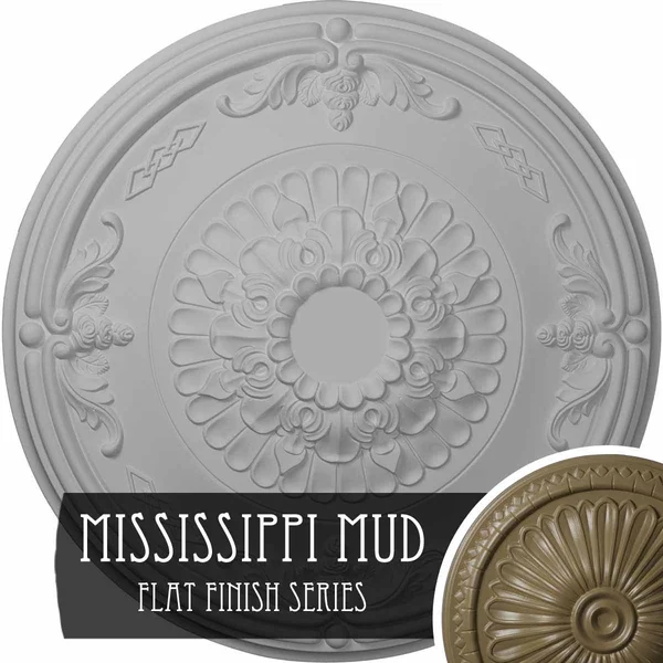 Ekena Millwork CM27ATMMF 26 1/4x22OD x 3 1/4x22P Athens Ceiling Medallion (Fits Canopies Up to 3 5/8x22), Hand-Painted Mississip