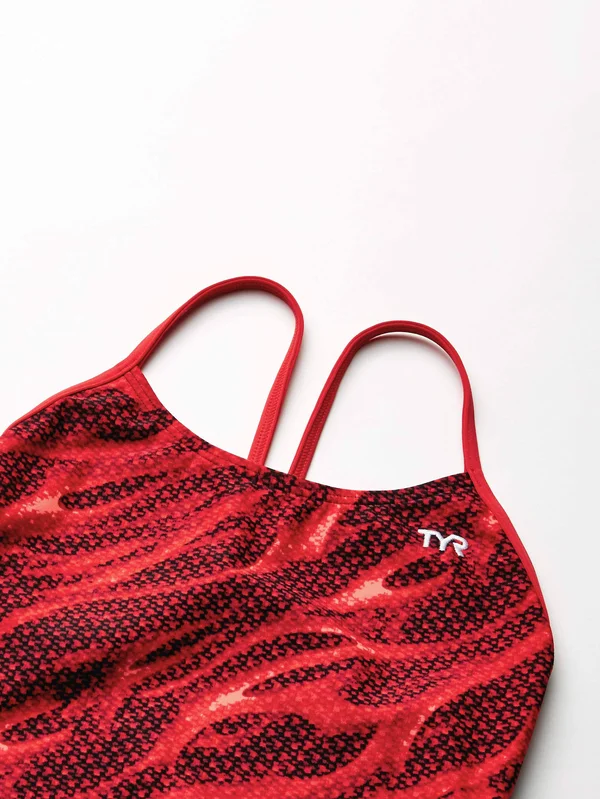 TYR Crea7a Women's Reaper Cutoutfit Swimsuit - Red, 30