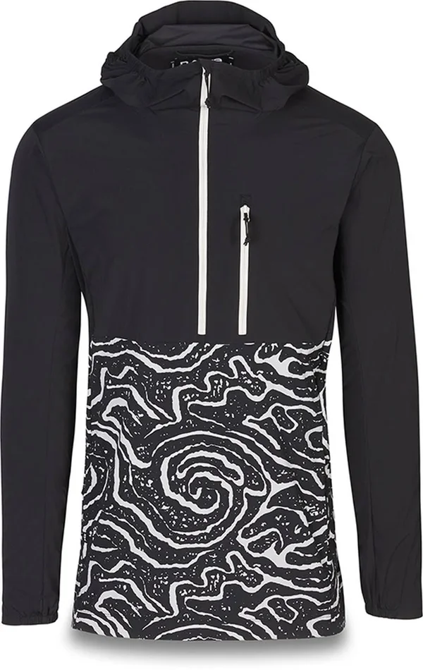 Dakine Men's Reserve Windbreaker - Black/Lava Tubes Small