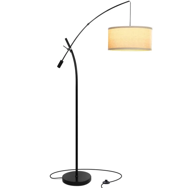 Brightech Grayson LED Arc Floor Lamp- Tall Pole Standing Light Arches Over Living Room Sofa or Over Bed
