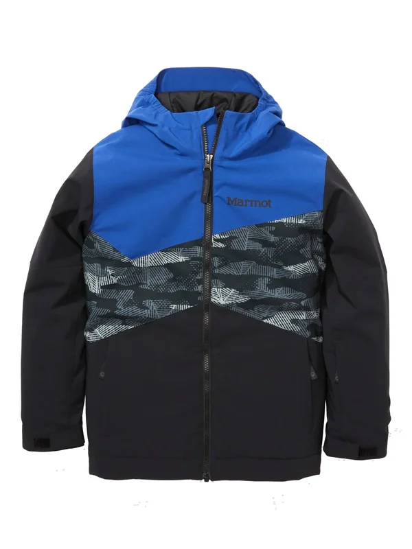 Marmot Kids& Tasman Jacket - Xs - Black - Black Haze Camo, Royal Night