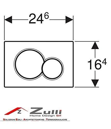 Geberit 115.770 Sigma 01 Dual-Flush Actuator PLATE - Matte Chrome