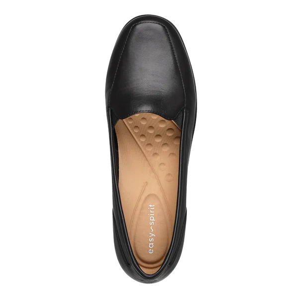 Easy Spirit Women's Devitt Loafer, Size: 6.5, Black Leather