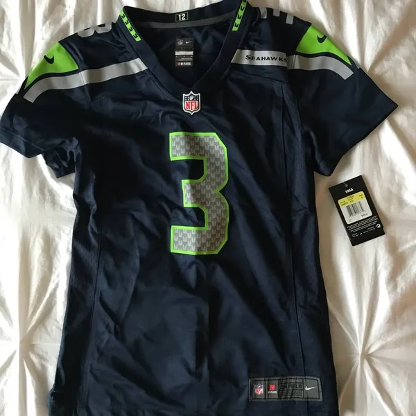 Women's Seattle Seahawks Russell Wilson Nike College Navy Game Jersey