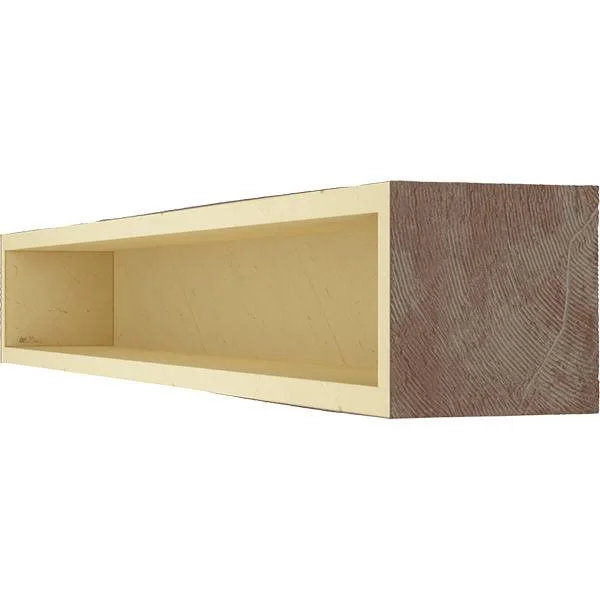 Ekena Millwork MANURS04X08X48AE 4x22H x 8x22D x 48x22W Rough Sawn Faux Wood Fireplace Mantel - Aged Pecan