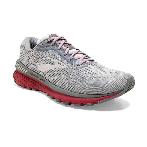 Brooks Men's Adrenaline GTS 20 - Grey - Silver - Red - 11.5 - D