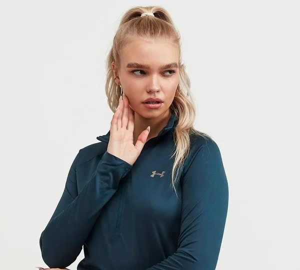 Under Armour Women's Tech Zip - Blue, LG