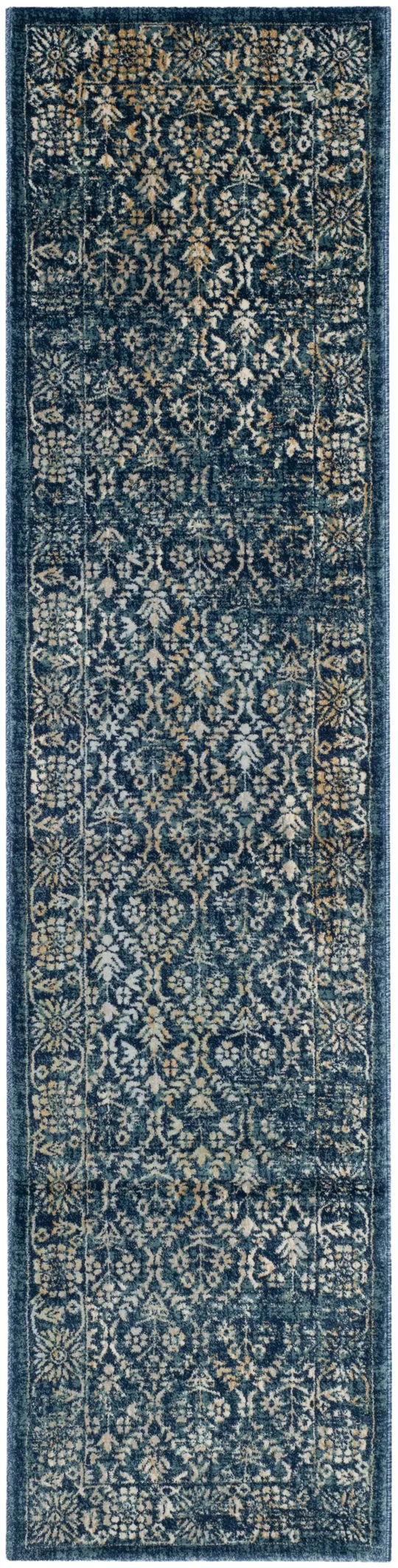 Safavieh Evoke EVK511A 2&0x22 x 12&0x22 Runner Navy, Gold Area Rug