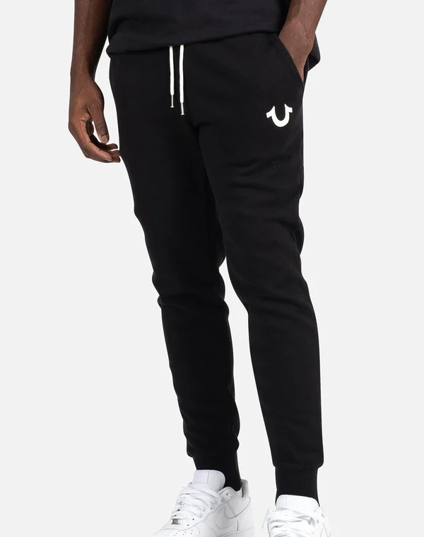 True Religion Women's Logo Tapered Joggers - Black - Size S