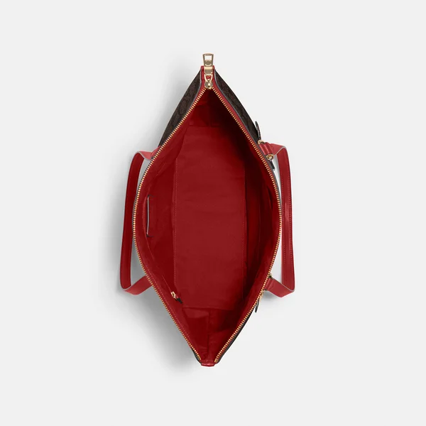 Coach Bags, Coach Gallery Tote, Color: Brown/Red, Size: Os, Arlene_Jacquez&s Closet
