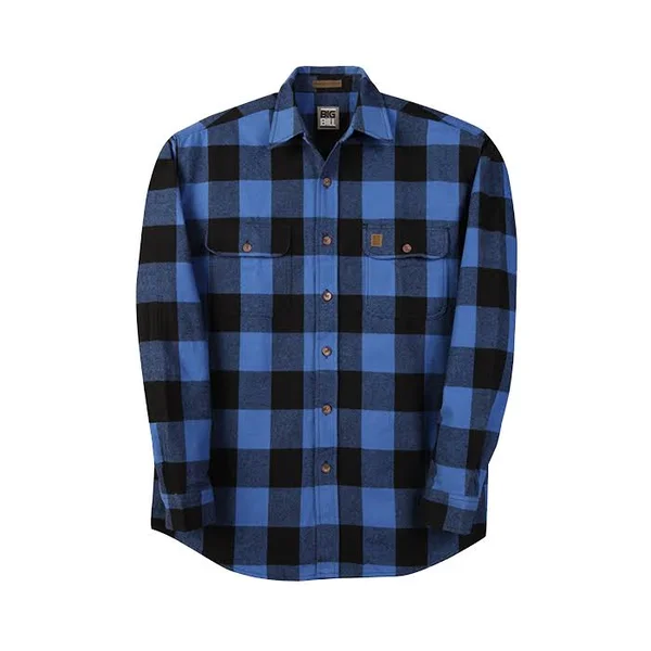 Big Bill Men's Flannel Work Shirt, 121, White