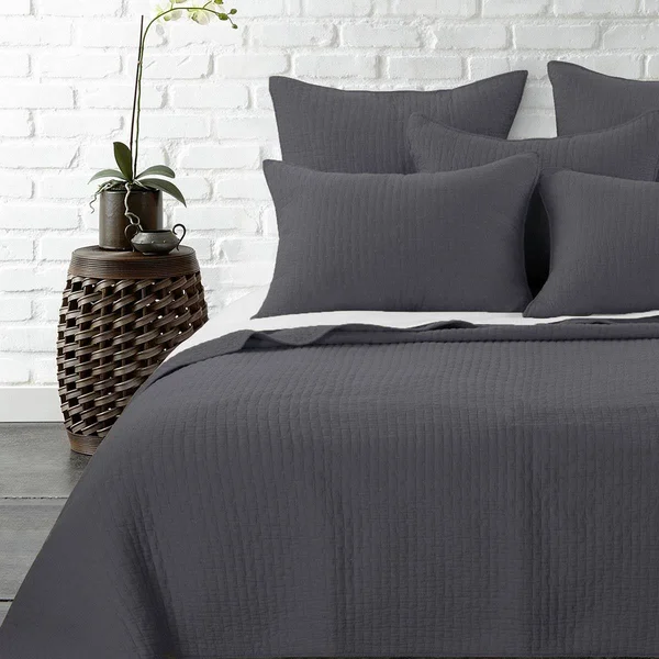 Levtex Home Cross Stitch Solid Quilt Set Taupe