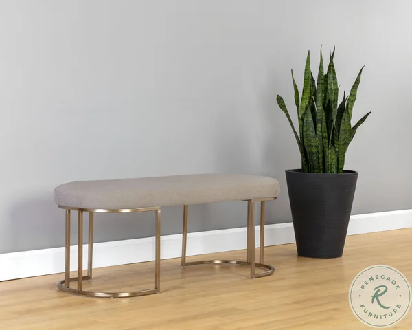 Sunpan Rayla Bench - Belfast Oyster Shell