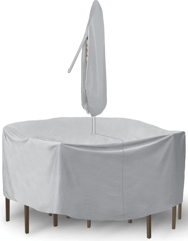 PCI 1349 Round Gray Table & Chair Combo Cover (108x22Dia x 30x22H)