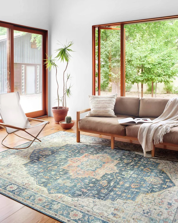 Loloi II Skye SKY-12 Ocean - Multi Rug, 6&0x22x6&0x22 - Round