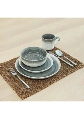 Baum Hearth 16-Piece Dinnerware Set - Service for 4 - Grey