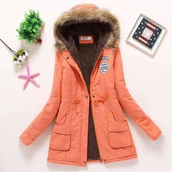 2018 Women Winter Thicken Warm Coat Female Autumn Hooded Cotton Fur Plus Size Basic Jacket Outerwear Slim Long Ladies Chaqueta O