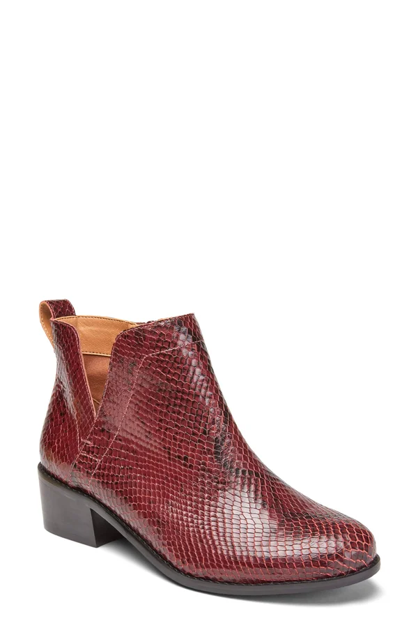 Women's Vionic Clara Ankle Bootie - Size: 6, Red