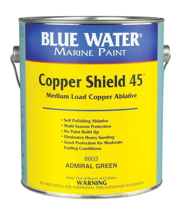 Blue Water Copper Shield 45 Antifouling Paint - Gallon - Marine Black