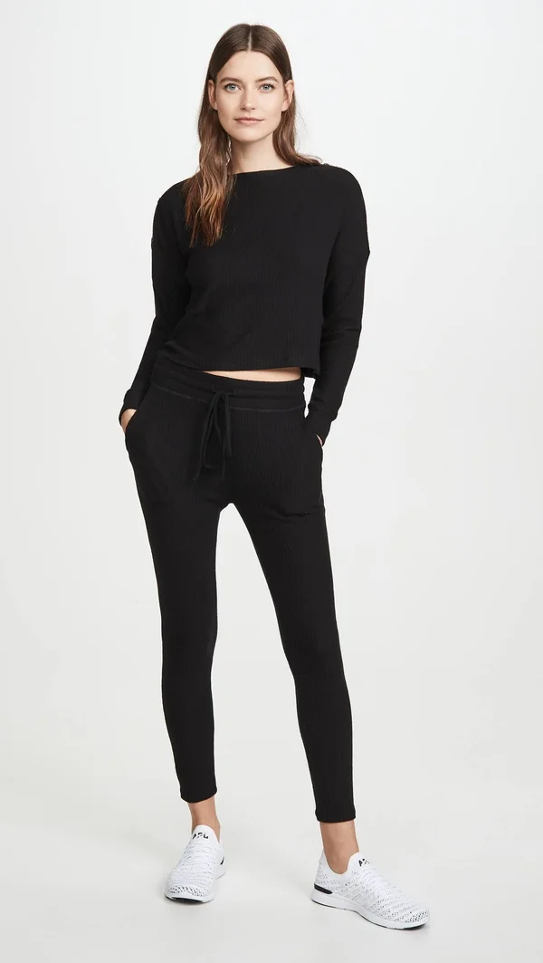 Beyond Yoga Your Line Midi Sweatpants, Black, Women's, Medium