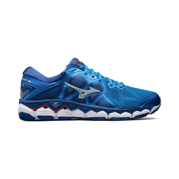 Mizuno Wave Sky 2 Running Shoe - Men's Directoire blue/cherry Tomato