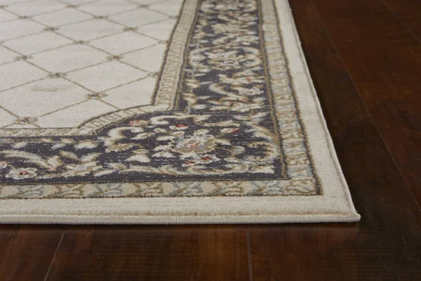 5&3x22 x 7&7x22 Polypropylene Ivory/Grey Area Rug (354049)