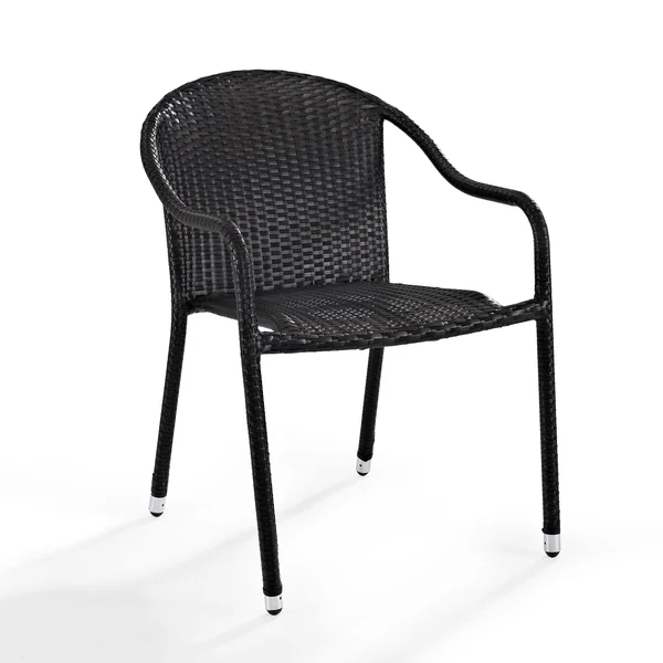 Crosley Palm Harbor Outdoor Wicker Stackable Chairs, Brown - 2 pack