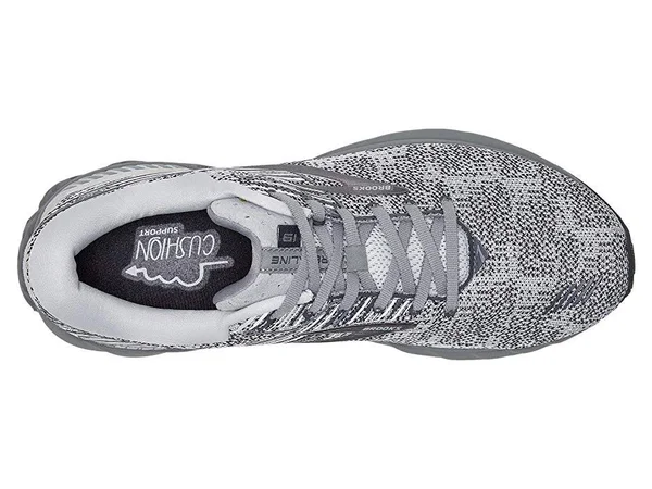 Brooks Men's Adrenaline 19 - Grey - White - Ebony - 7.5 - D