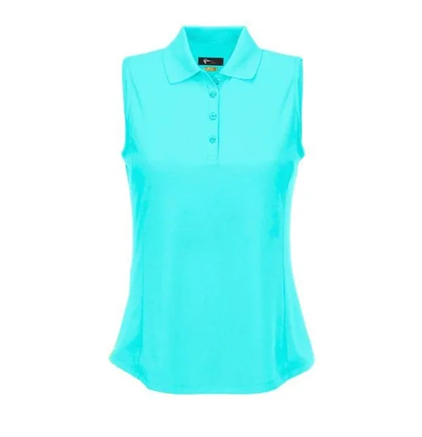 Greg Norman Women's Protek Micro Pique Sleeveless Polo - Black - Small
