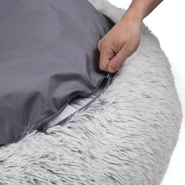 Best Friends by Sheri Luxury 45x22 Shag Faux Fur Donut Cuddler Pet Bed