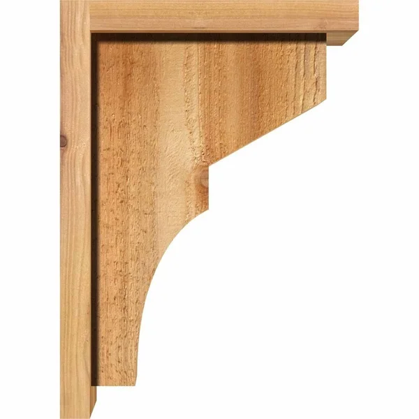 Ekena Millwork COR08X14X18MON01RWR 8x22W x 14x22D x 18x22H Monterey Rough Sawn Corbel w/Backplate - Western Red Cedar