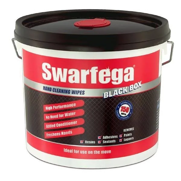 Swarfega Black Box Heavy-Duty Trade Hand Wipes (150)
