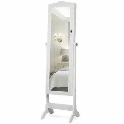 Brookelynne Jewelry Armoire with Mirror Red Barrel Studio