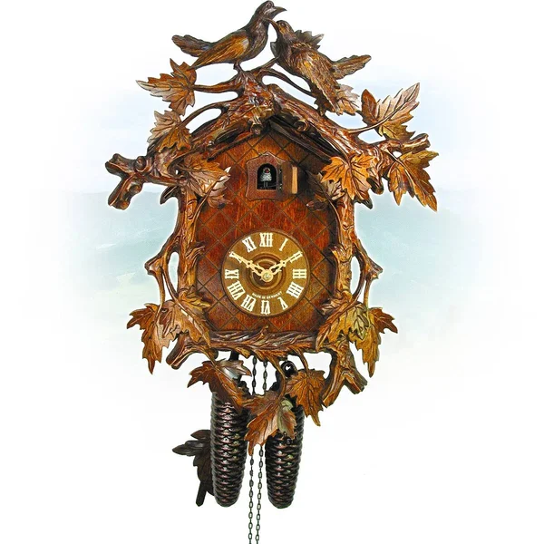 Cuckoo Clock Las Palmas August Schwer 17 Leaves 2 Birds