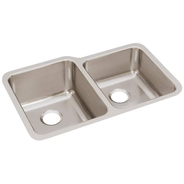 Elkay ELUH3120R Stainless Steel Double Bowl Undermount Kitchen Sink