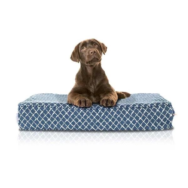 eLuxury Orthopedic Memory Foam Dog Bed, Large, Blue