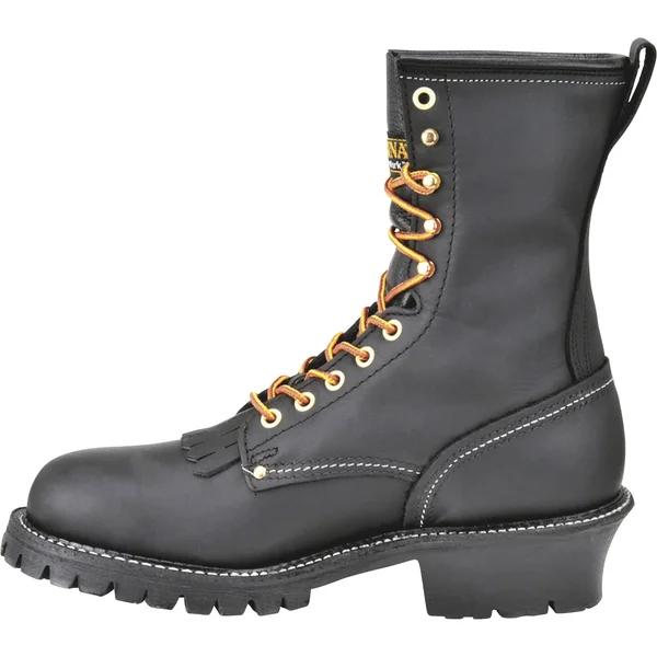 Carolina Men's 9x22 Domestic Logger Boot - 922 7.5, D, Black
