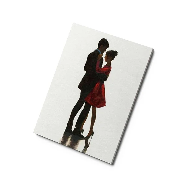 Epic Graffiti The Embrace II Red Dress by Marco Fabiano, Giclee Canvas Wall Art, 40x22x54x22, 1.5 x 40 x 54