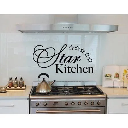Star Kitchen Wall Decal - Wall Sticker - Vinyl Wall Art, Home Decor, Wall Mural Quotes and Sayings - 1368 - Copper, 79in x 38in