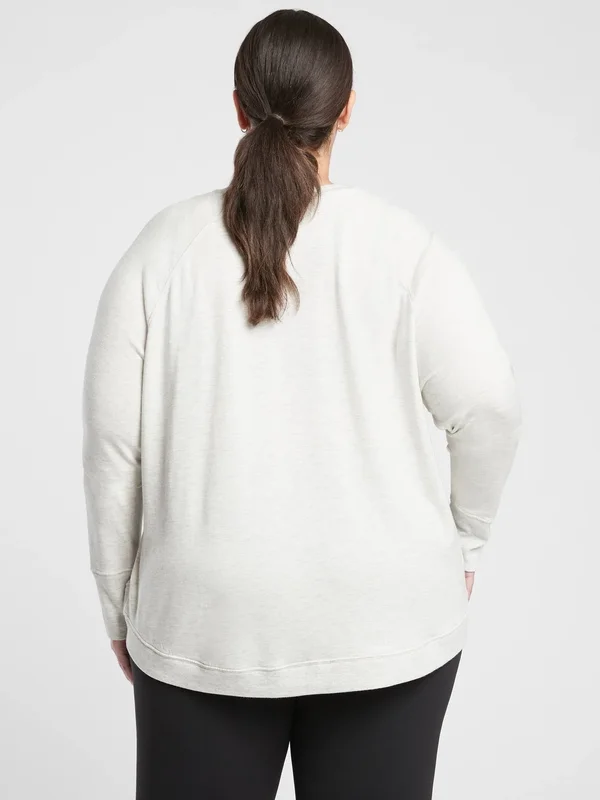 Athleta Women's Mindset Sweatshirt Fog Grey Heather Plus Size 1x