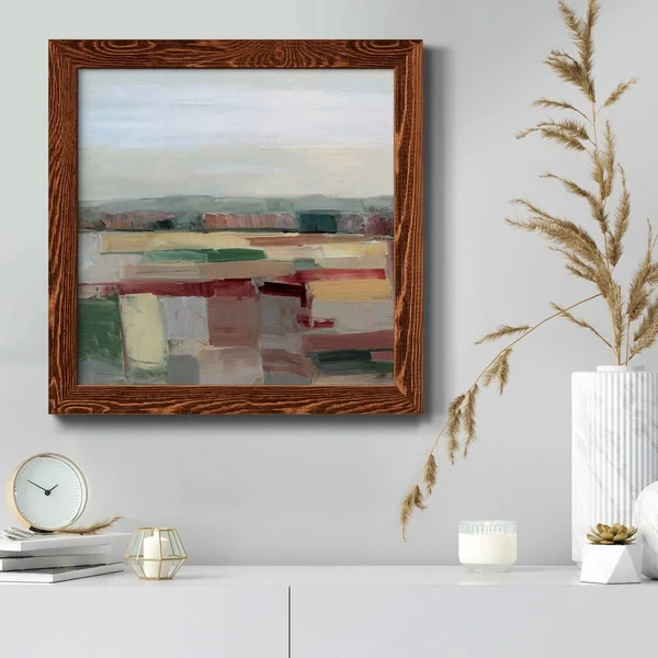 Indigo Field II - Picture Frame Painting on Canvas Winston Porter Format: Walnut Framed Canvas, Size: 34.5x22 H x 34.5x22 W x 1x