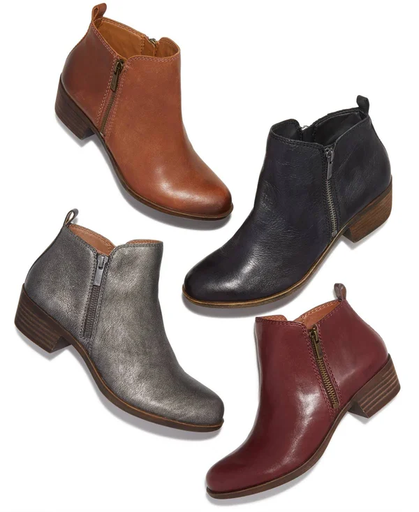 Women's Lucky Brand Basel Bootie - Size 8 M - Brown