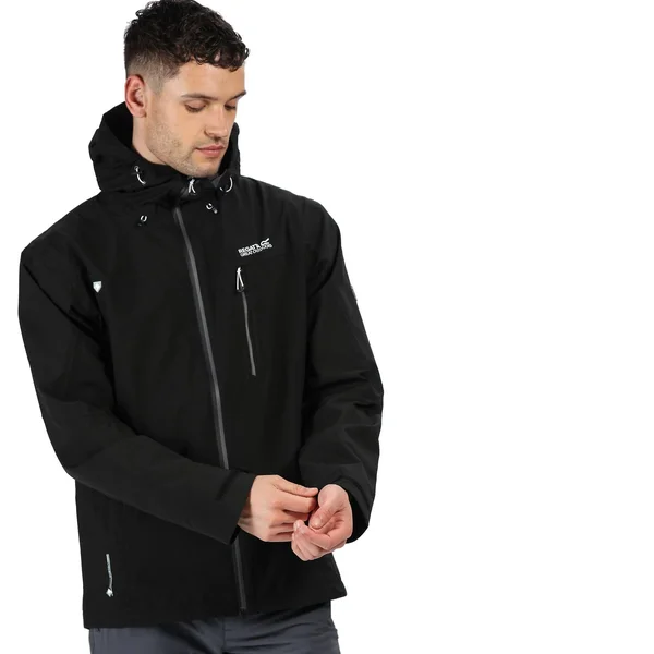 Regatta Mens Birchdale Waterproof Jacket Black/Magnet S