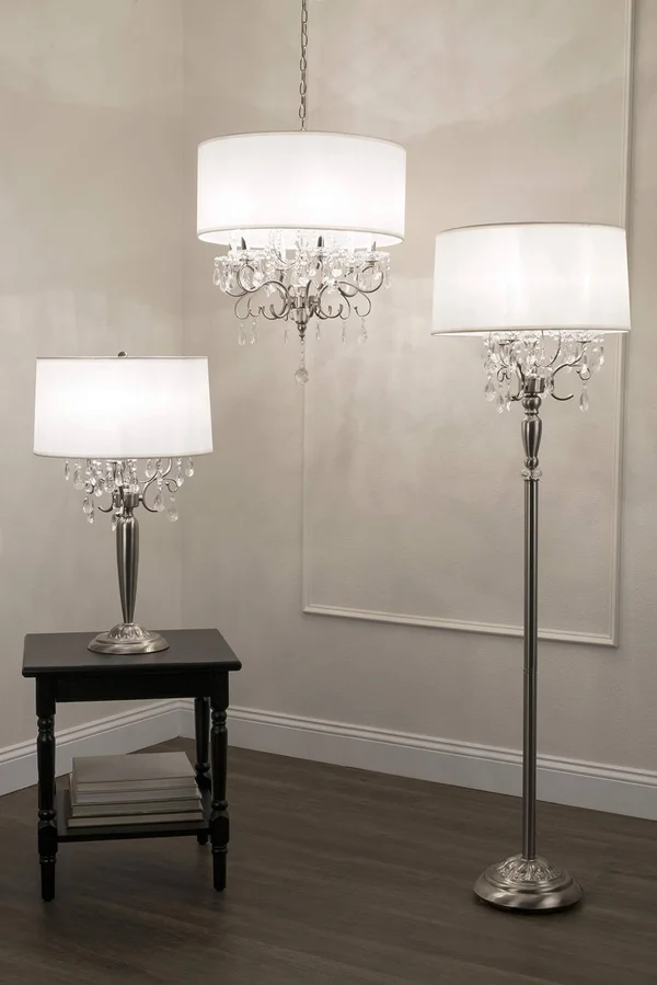 Ok Lighting OK-5109h Crystal Silver Chandelier