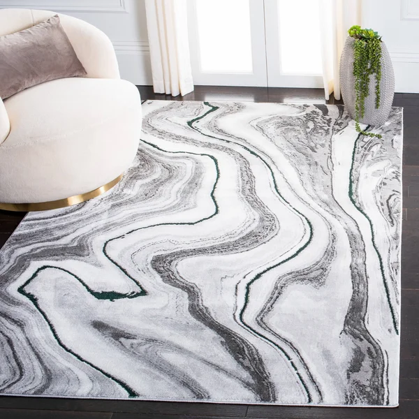 Safavieh Craft Rug Collection CFT819Y - Grey, Green - 2&-7x22 x 5&