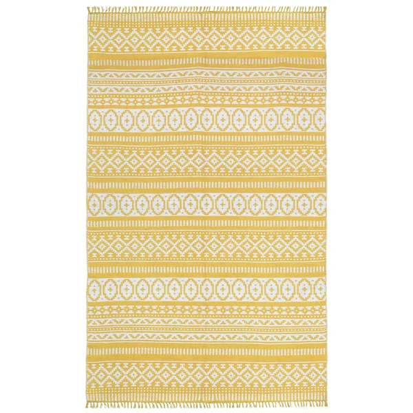 Complex Yellow Geo 2 ft. 6 in. x 8 ft. Runner